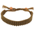 Macrame wristband bracelet, 'Braided Golden Olive' - Hand Knotted Macrame Wristband Bracelet in Golden Olive thumbail