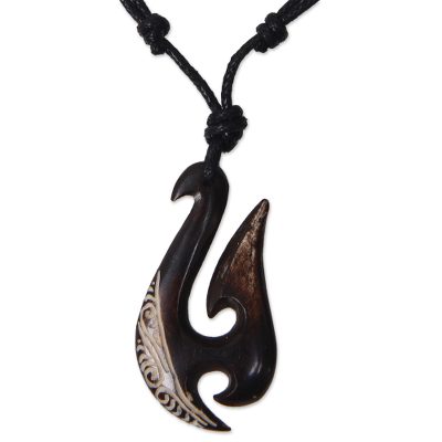 Hand Carved Artisan Crafted Pendant Necklace from Bali