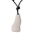 Bone pendant necklace, 'Handsome Rabbit' - Hand Crafted Rabbit Bone Pendant on Cotton Necklace thumbail