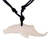 Bone pendant necklace, 'Handsome Whale' - Carved Whale Cow Bone Pendant on Black Cotton Necklace