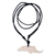 Halskette mit Knochenanhänger - Geschnitzter Wal-Kuhknochen-Anhänger an schwarzer Baumwollhalskette