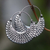 Sterling silver hoop earrings, 'Moon Sliver' - Artisan Crafted Sterling Silver Hoop Style Earrings (image 2) thumbail