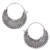 Sterling silver hoop earrings, 'Moon Sliver' - Artisan Crafted Sterling Silver Hoop Style Earrings (image 2a) thumbail