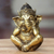 Bronze statuette, 'Ganesha's Golden Silence' - Hindu Art Ganesha Antiqued Bronze Statuette Crafted in Bali (image 2) thumbail