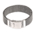Men's sterling silver wristband bracelet, 'Armor Warrior' - Men's Chain Mail Wristband Bracelet in Sterling Silver