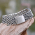 Men's sterling silver wristband bracelet, 'New Age Warrior' - Men's Jewelry Sterling Silver Wristband Bracelet from Bali (image 2) thumbail