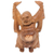 Wood statuette, 'Relaxed Happy Buddha' - Artisan Crafted Wood Sculpture of Happy Buddha from Bali thumbail