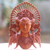 Wood sculpture, 'Balinese Muse' - Hand Carved Wood Sculpture Mask of Woman with Crown (image 2) thumbail