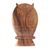 Wood wall sculpture, 'Owl Philosophy' - Hand Carved Wood Owl Wall Panel Sculpture from Bali thumbail