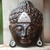 Wood wall sculpture, 'Silver Buddha Serenity' - Hand Crafted Wall Sculpture Buddhism Art from Bali (image 2) thumbail