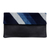 Leather and cotton clutch handbag, 'Blue Night Beach' - Fair Trade 100%Cotton Handwoven Leather Trimmed Clutch by Ba thumbail