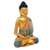 Wood sculpture, 'Buddha in Deep Meditation' - Gilded Balinese Wood Buddha Sculpture Painted by Hand (image 2b) thumbail