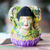 Wood sculpture, 'Peace in Buddha's Face' - Hand Painted Signed Wood Sculpture of Buddha from Bali (image 2) thumbail