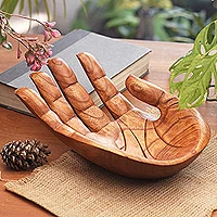 Wood hand sculpture, Praise and Gratitude