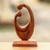 Wood sculpture, 'Mother's Compassion' - Signed Hand Carved Mother and Child Wood Sculpture from Bali thumbail