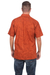 Men's cotton shirt, 'Rambutan' - Men's Orange Cotton Short Sleeve Shirt with Hidden Buttons (image 2c) thumbail