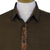 Men's cotton batik shirt, 'Olive Reserve' - Men's Olive Brown Cotton Batik Short Sleeve Button Shirt (image 2d) thumbail