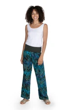 Rayon batik pants, 'Kenanga' - Hand Printed Floral Batik Rayon Pants from Bali