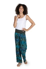 Rayon batik pants, 'Kenanga' - Hand Printed Floral Batik Rayon Pants from Bali