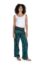 Rayon batik pants, 'Kenanga' - Hand Printed Floral Batik Rayon Pants from Bali