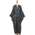 Rayon batik robe, 'Borneo Slate' - Women's Gray and Black Rayon Robe with Kimono Sleeves thumbail