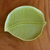 Ceramic plate, 'Jungle Banana Leaf' - Handmade Ceramic Leaf Plate with Light Green Glaze (image 2) thumbail