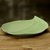 Ceramic plate, 'Jungle Banana Leaf' - Handmade Ceramic Leaf Plate with Light Green Glaze (image 2b) thumbail