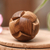 Wood puzzle, 'Tennis Ball' - Handmade Teak Wood Round Puzzle from Indonesia (image 2) thumbail