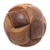 Wood puzzle, 'Tennis Ball' - Handmade Teak Wood Round Puzzle from Indonesia (image 2b) thumbail