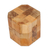 Teak wood puzzle, 'Octagon' - Handcrafted Teak Wood Executive Desk Puzzle Brainteaser