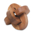 Teak wood puzzle, 'Chain Hook' - Small Wooden Pub Game Puzzle from Javanese Artisan