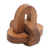 Teak wood puzzle, 'Chain Hook' - Small Wooden Pub Game Puzzle from Javanese Artisan (image 2d) thumbail