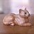 Wood sculpture, 'Short Haired Cat' - Hand Carved Wood Cat Sculpture from Balinese Artisan