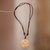 Bone pendant necklace, 'Sacred Tree' - Leather Cord Necklace with Bone Tree of Life Pendant (image 2b) thumbail