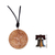 Bone pendant necklace, 'Sacred Tree' - Leather Cord Necklace with Bone Tree of Life Pendant
