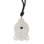 Bone pendant necklace, 'White Buddha Head' - Buddha Head Cow Bone Pendant on Adjustable Leather Cord (image 2b) thumbail