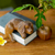 Escultura de madera - Cachorro Cocker Spaniel Dormido Escultura Tallada a Mano en Madera