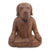 Wood sculpture, 'Yoga Beagle' - Artisan Hand Carved Wood Beagle in Yoga Pose Sculpture thumbail