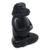Wood sculpture, 'Meditating Black Puppy' - Wood Sculpture of Black Puppy Dog in Meditation Pose (image 2b) thumbail