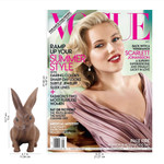 Wood sculpture, 'Cute Ginger Rabbit' - Fair Trade Hand Carved Wooden Rabbit Statuette