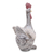 Wood sculpture, 'Funny White Hen' - Rustic Country Decor Hand Carved White Chicken Sculpture