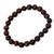 Agate beaded stretch bracelet, 'Sanur Chocolate' - Women's Brown Agate Beaded Stretch Bracelet