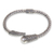 Cultured pearl bangle bracelet, 'Sukawati Royal' - White Cultured Pearl and 925 Sterling Silver Bangle Bracelet thumbail