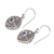 Gold accented blue topaz dangle earrings, 'Gardenia' - 18k Gold Accented Sterling Silver Earrings with Blue Topaz