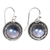 Cultured pearl dangle earrings, 'Shadow' - Sterling Silver Dangle Earrings with Natural Peacock Pearls thumbail