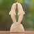 Wood sculpture, 'Jumping Dolphins' - Natural Finish Hibiscus Wood Statuette of Jumping Dolphins (image 2) thumbail