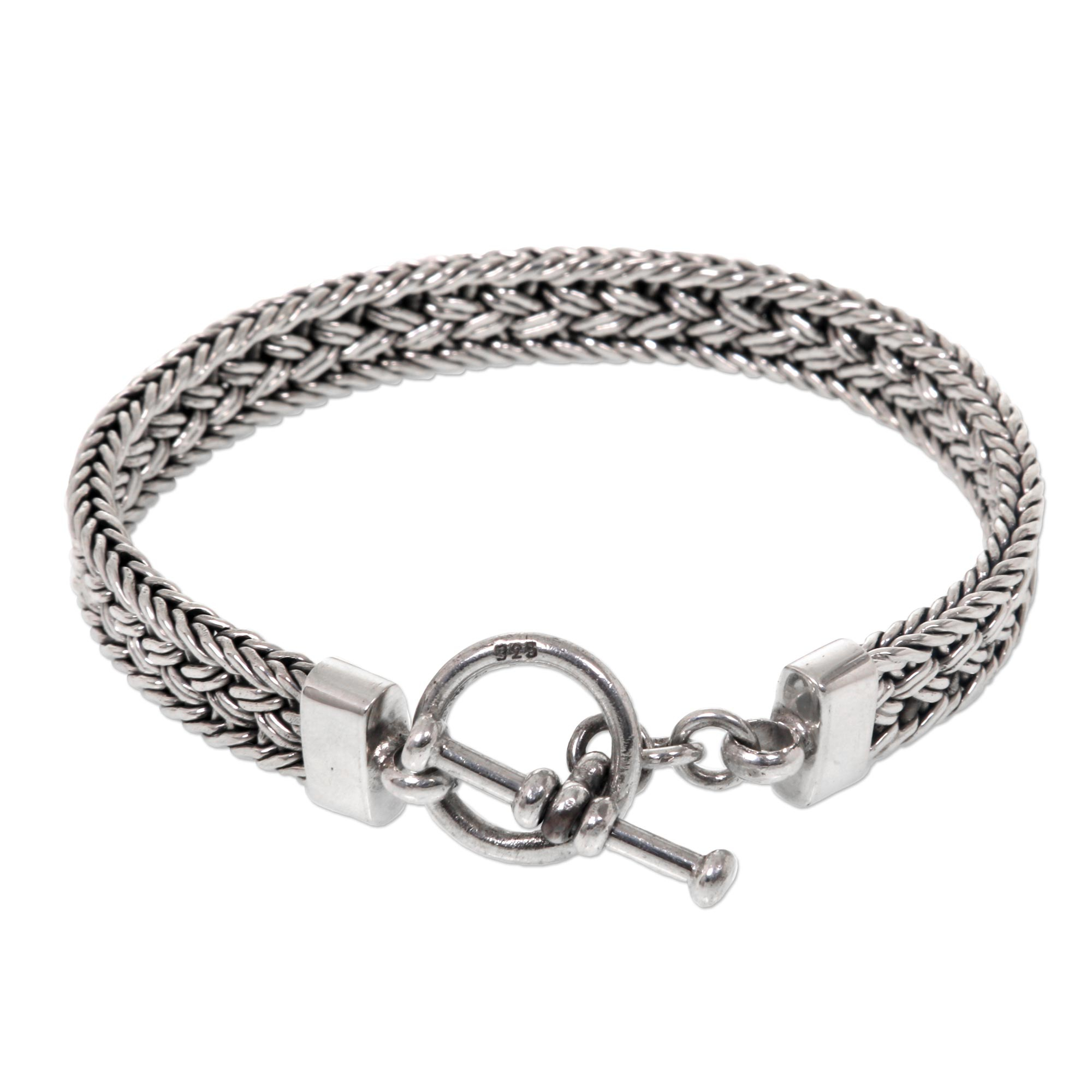 UNICEF Market | Balinese Braided Sterling Silver Bracelet with Toggle ...