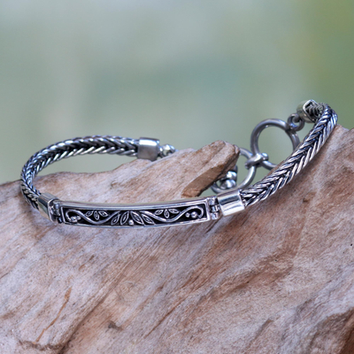 Sterling silver pendant bracelet, Celuk Sprout