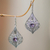 Amethyst dangle earrings, 'Shine On' - Balinese Style Amethyst and Sterling Silver Dangle Earrings (image 2) thumbail