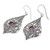 Amethyst dangle earrings, 'Shine On' - Balinese Style Amethyst and Sterling Silver Dangle Earrings (image 2b) thumbail